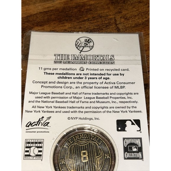 Yogi Berra 2005 New York Yankees NY Post Medallion Coin The Immortals Collection - Picture 5 of 7